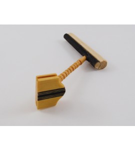 Poleiro Torneado Lateral Grande com Lixa - Marfim