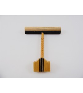 Poleiro Torneado Central Grande com Lixa - Marfim