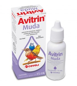 Vitamina Avitrin Muda de Pena para Pássaros Suplemento Vitamínico