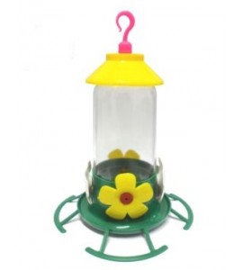 Bebedouro p/ Beija-flor c/ Poleiro e Chapéu