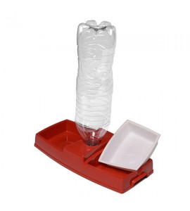 Comedouro e Bebedouro com Prato p/ Garrafa