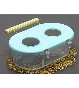 Comedouro 2 Furos Médio com Poleiro e Gancho