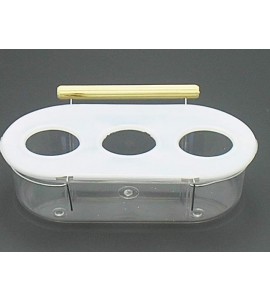 Comedouro 3 Furos com Poleiro e Gancho