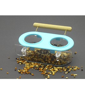 Comedouro 2 Furos com Poleiro e Gancho