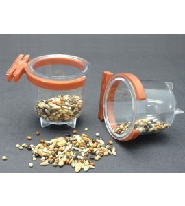 Porta Vitamina Grande Cristal C/ Presilha Cobre