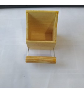 Cocho de Madeira Pequeno Marfim sem Tampa