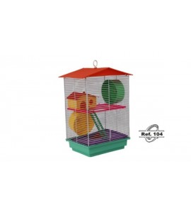 Gaiola Hamster Teto Plást. Completa 2 Andares
