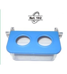 Comedouro Plástico 2 Furos Cristal C/Gancho