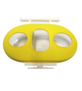 Comedouro 3 furos cristal c/ suporte