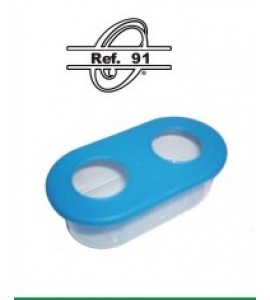 Comedouro Plástico 2 Furos Cristal (Piso)