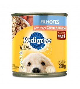 Ração Pedigree Lata Patê de Carne e Frango para Cães Filhotes - 280gr