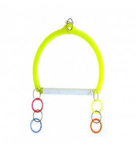 Poleiro balanço para calopsita com argolas