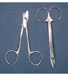 Tesoura p/cortar anilha aço cirúrgico 
